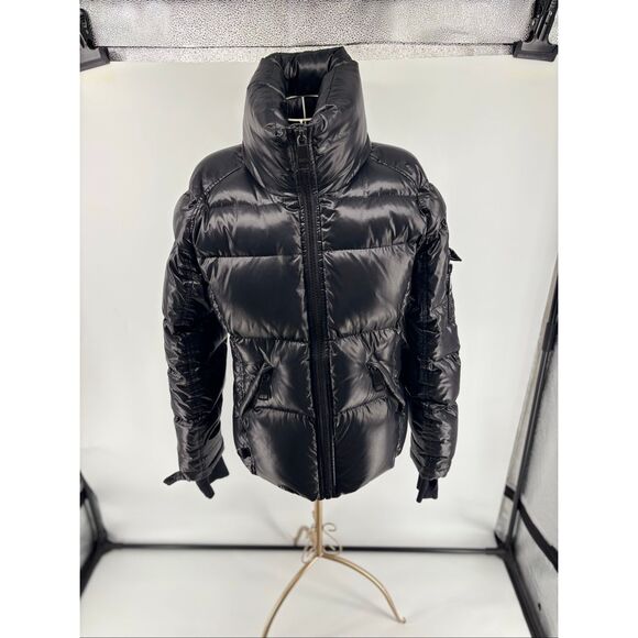 SAM Marni Puffer Down Short Jacket Women's Black Jacket Size Small - Picture 1 of 16
